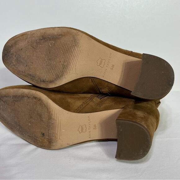 Ann Taylor Nettie Buckle Suede Boots 5 EUC - Picture 8 of 8